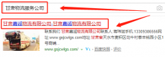 甘肅嘉誠物流有限公司與我司做網站推廣項目