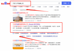 寧波*威電器有限公司網站推廣排名案例欣賞